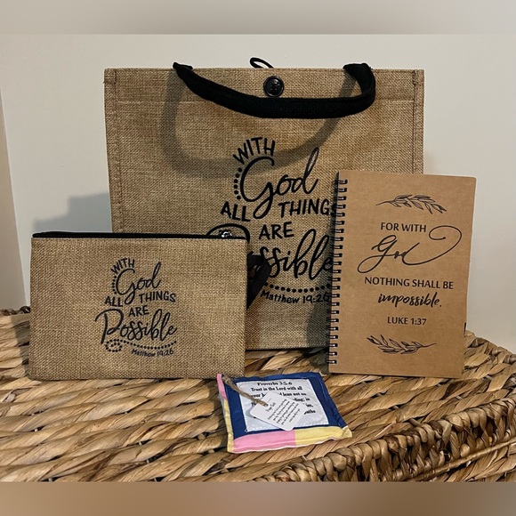 Bags | Inspirational Tote And Notebook Set | Poshmark
